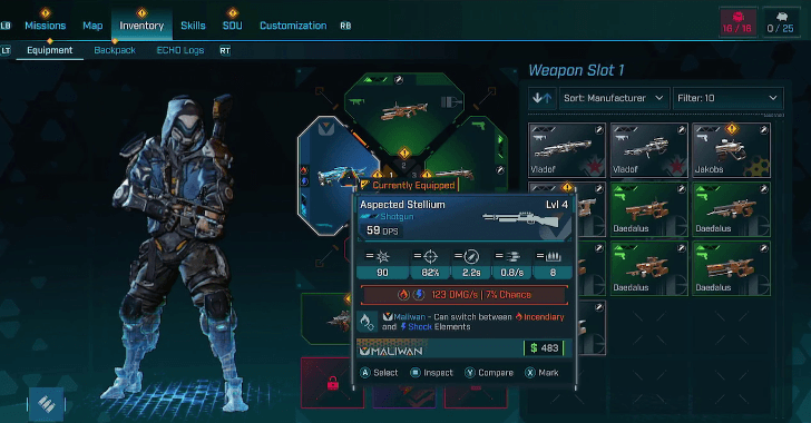 Put it in Slots in Inventory Menu