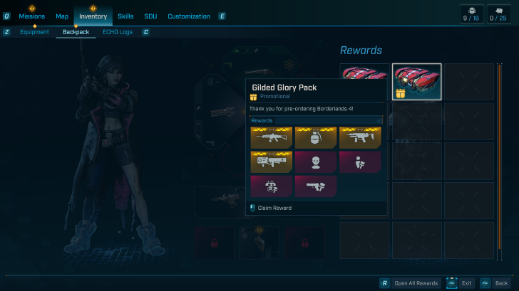 Borderlands 4 - Rewards Tab