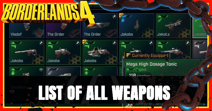 Borderlands 4 - List of All Weapons