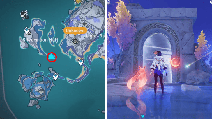 Genshin Impact Hiisi Island Luxurious Chest Moon Mirror Puzzle 3 Location