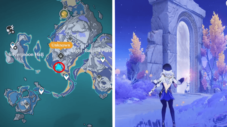 Genshin Impact Hiisi Island Luxurious Chest Moon Mirror Puzzle 1 Location