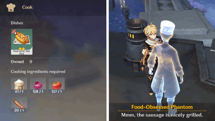Genshin Impact - Cook a Nod-Krai Hotdog