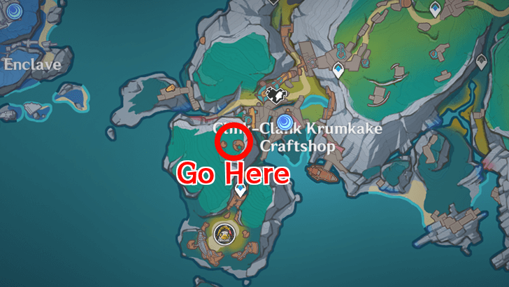 Genshin Impact - Lempo Isle Mole and Robot Challenge Location