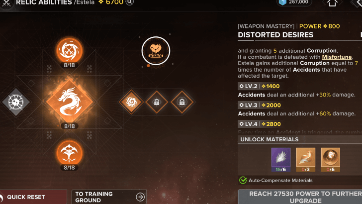 Upgrading Solar Characters