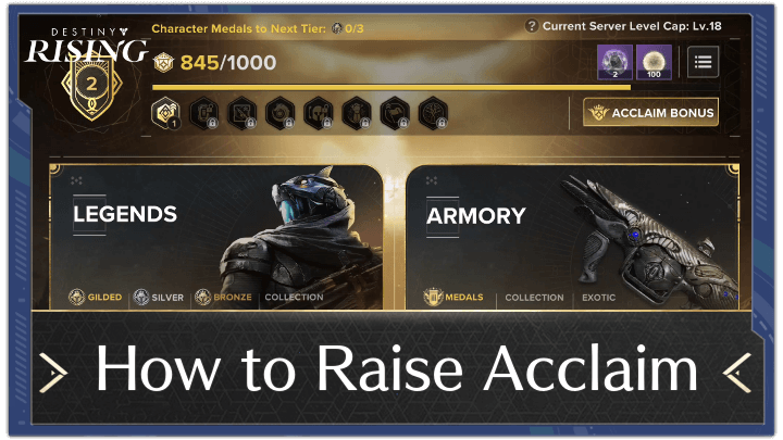 Destiny Rising - How to Raise Acclaim Top Banner