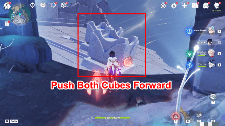 Genshin Impact Hiisi Island Waterfall Moon Mirror 1 Puzzle Solution