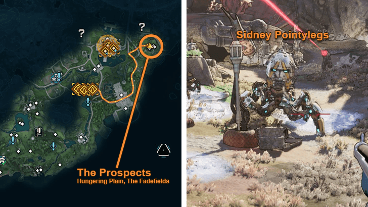 Sidney Pointylegs Location