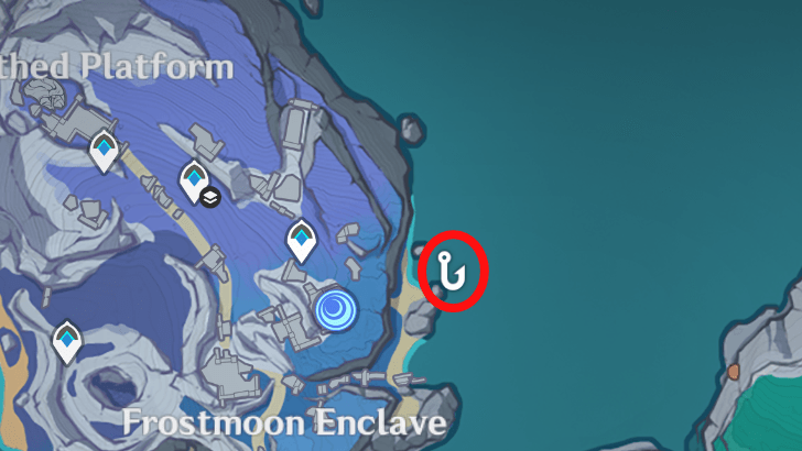 Genshin - Frosted Axehead Fish Location 2