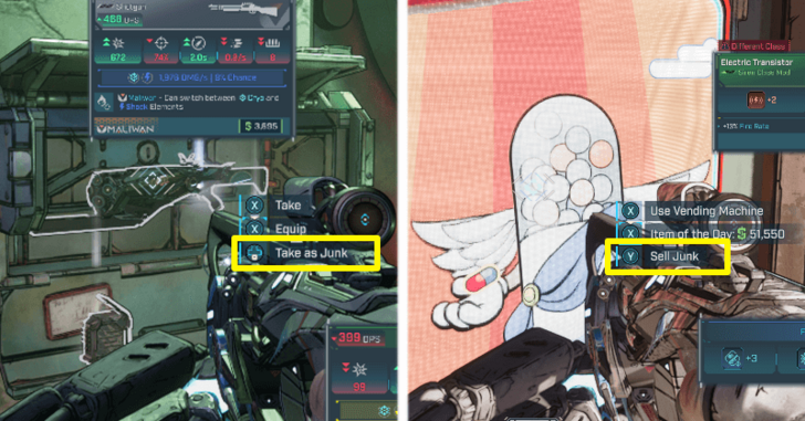 Take as Junk and Sell Junk