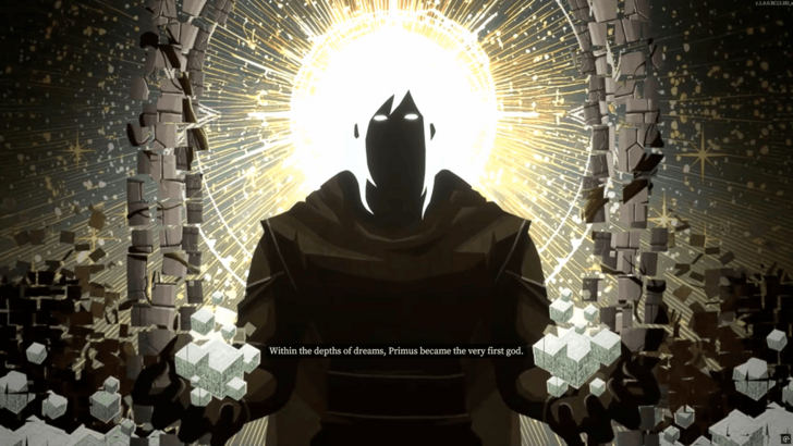 An image of the First Dreamer, the First God, Primus at his enlightenment