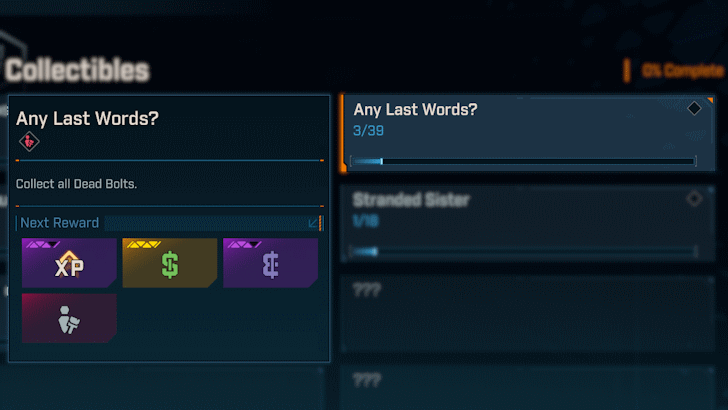 Any Last Words Dead Bolt Challenge