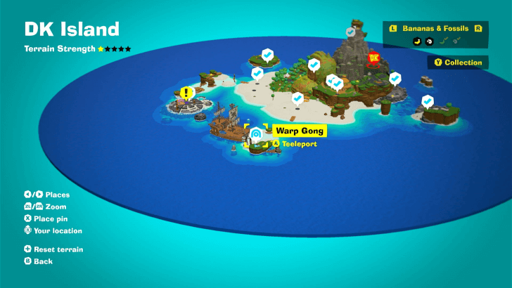 DK Island Warp Gong Warp Gong Map Location