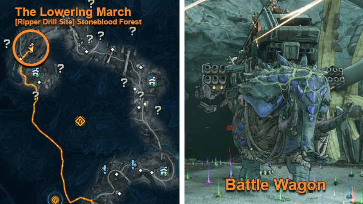 Battle Wagon Boss Location