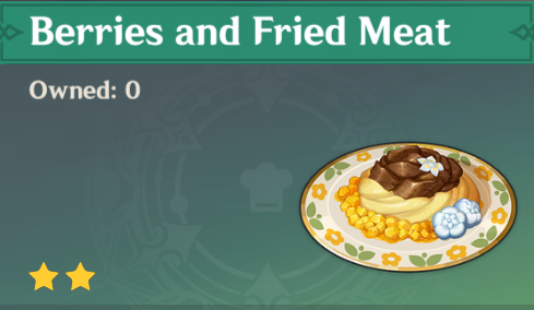 Genshin Impact - How to Get Berries and Fried Meat and Effects