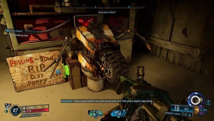 Borderlands 4 Claptrap Gets Stuck in the Toilet