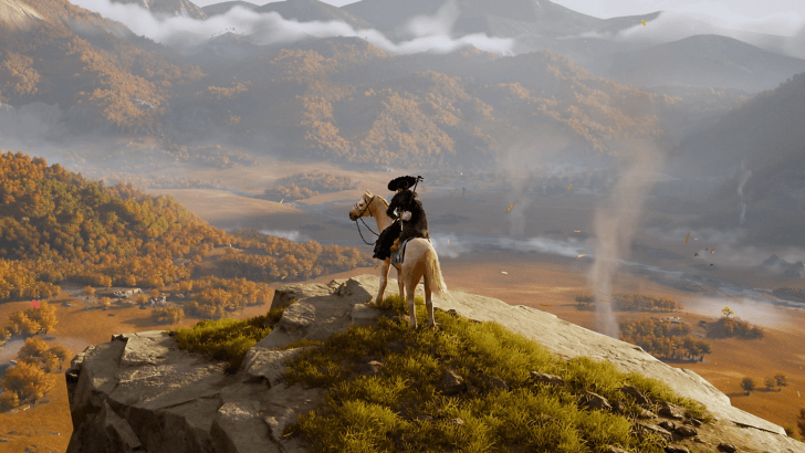 Ghost of Yotei - Atsu Horse Wideshot