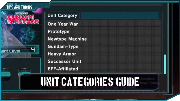 Unit Categories Guide