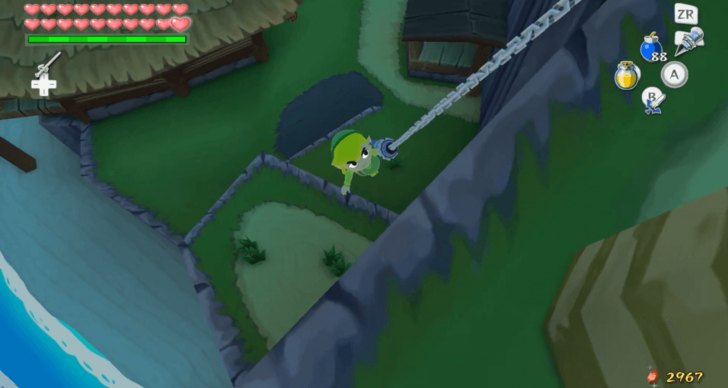 Use the Hookshot to Climb Up the Platform