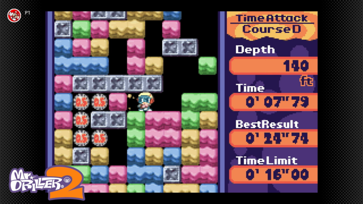 Anna digging through blocks in Mr Driller 2