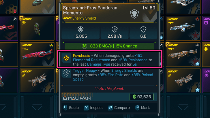 Unique Traits for Weapons and Gear