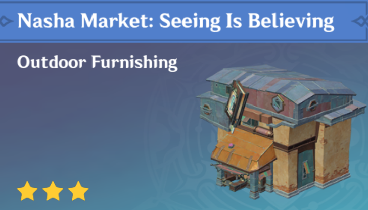 Genshin Impact - How to Get Nasha Market - Seeing is Believing Furnishing