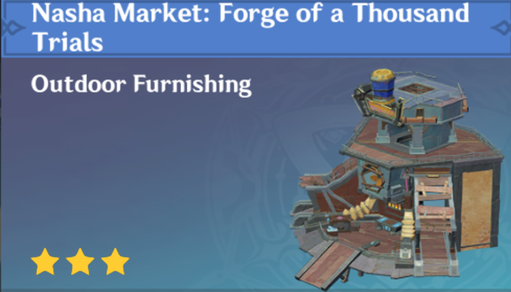 Genshin Impact - How to Get Nasha Market - Forge of a Thousand Trials Furnishing