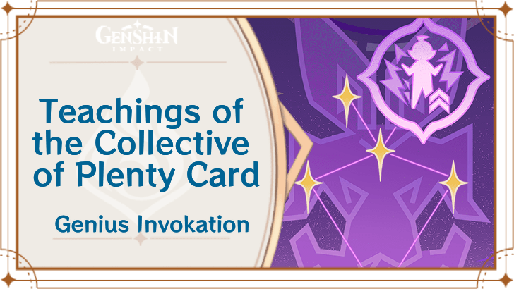Genshin Impact - Teachings of the Collective of Plenty Card Guide