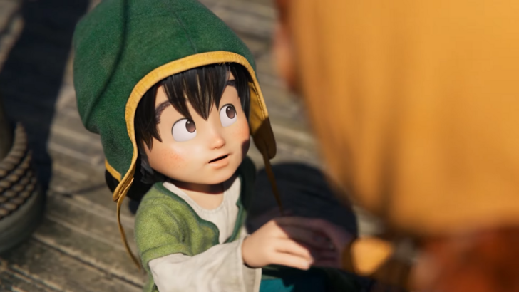 Dragon Quest 7 protagonist accepting extended hand