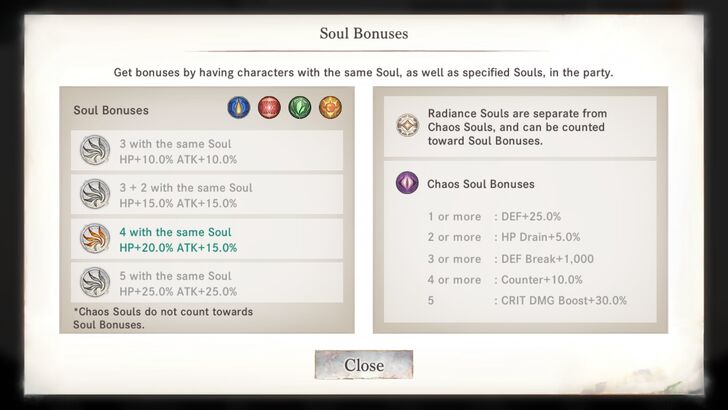 soul bonuses mementomori