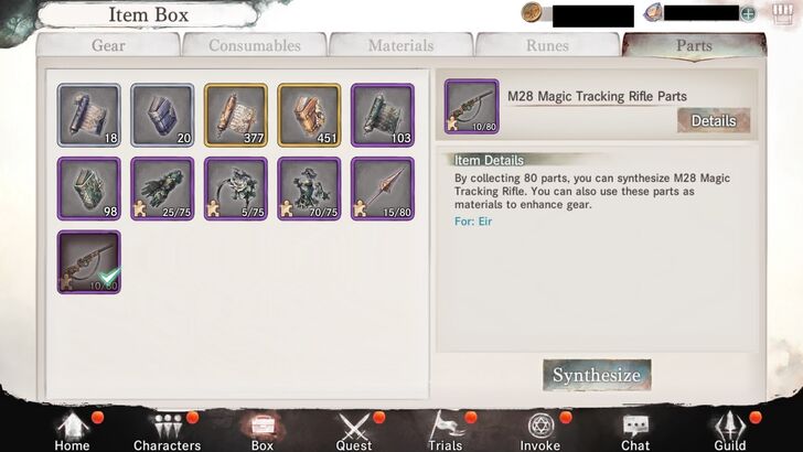 Assembling a Unique Weapon - MementoMori