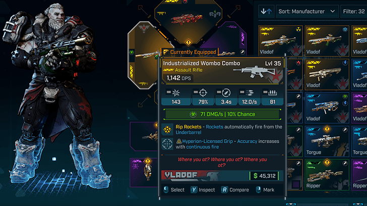 Vladof with Hyperion Grip