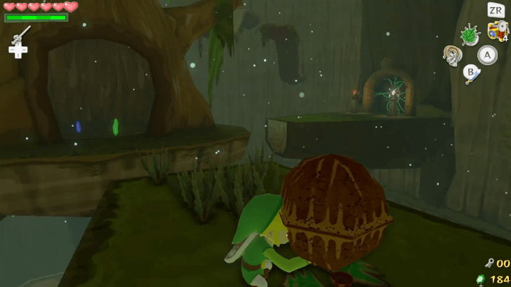 Throw the nut at the the door