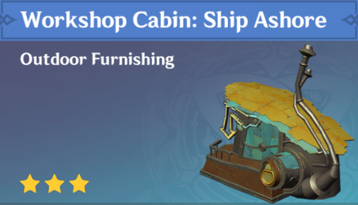Genshin Impact - How to Get Workshop Cabin - Ship Ashore Furnishing