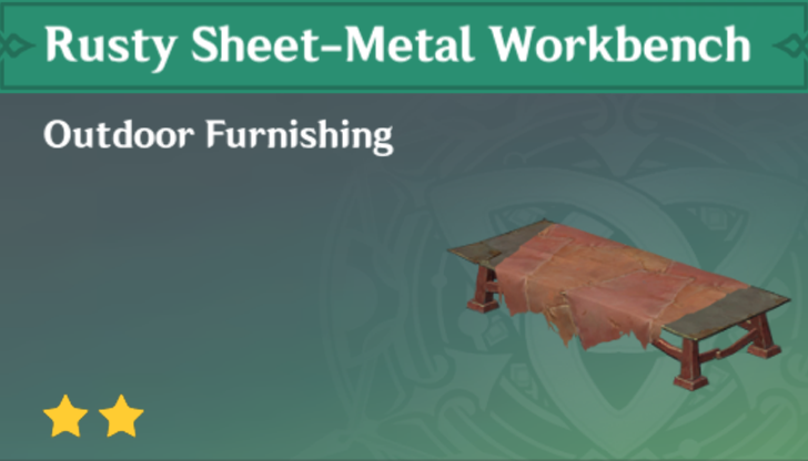 Genshin Impact - How to Get Rusty Sheet-Metal Workbench Furnishing