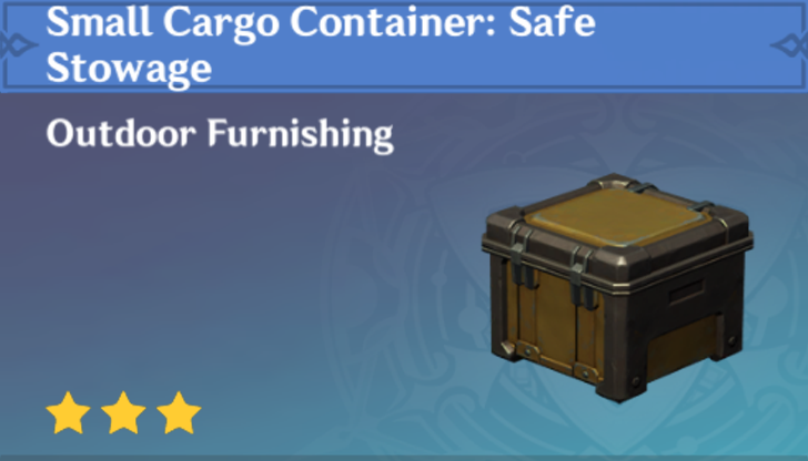 Genshin Impact - How to Get Small Cargo Container - Safe Stowage Furnishing