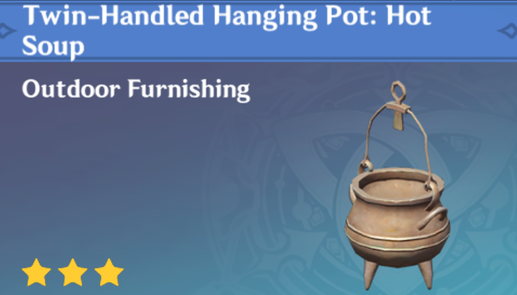 Genshin Impact - How to Get Twin-Handled Hanging Pot - Hot Soup Furnishing