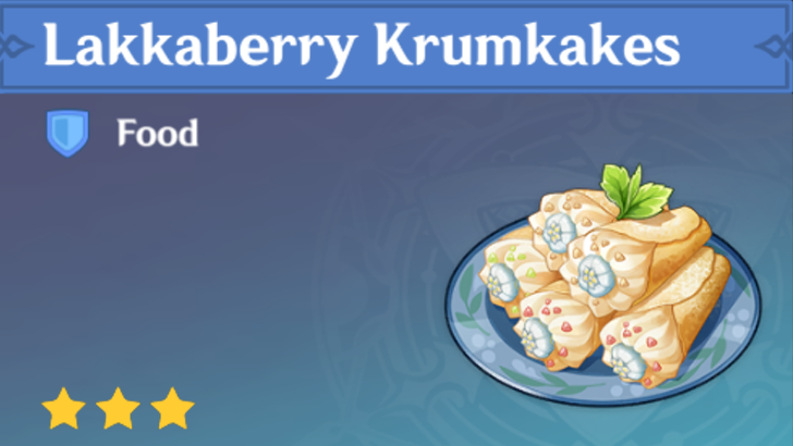 Genshin Impact - How to Get Lakkaberry Krumkakes and Effects