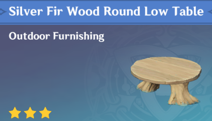Genshin Impact - How to Get Silver Fir Wood Round Low Table Furnishing