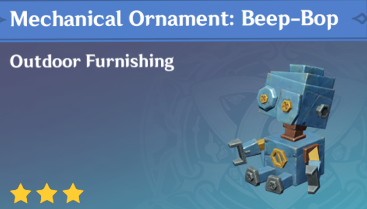 Genshin Impact - How to Get Mechanical Ornament - Beep-Bop Furnishing