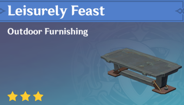 Genshin Impact - How to Get Leisurely Feast Furnishing