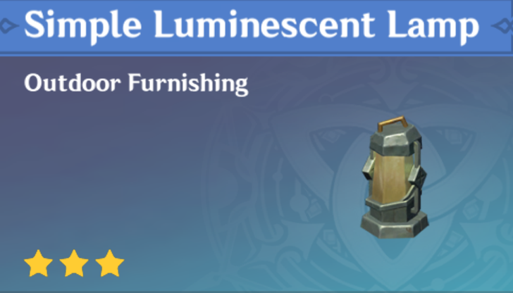 Genshin Impact - How to Get Simple Luminescent Lamp Furnishing