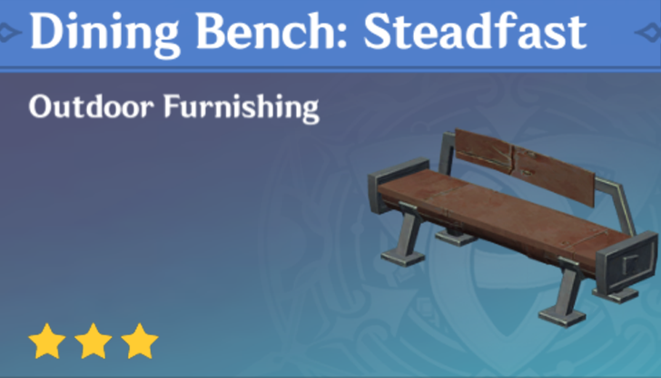 Genshin Impact - How to Get Dining Bench - Steadfast Furnishing
