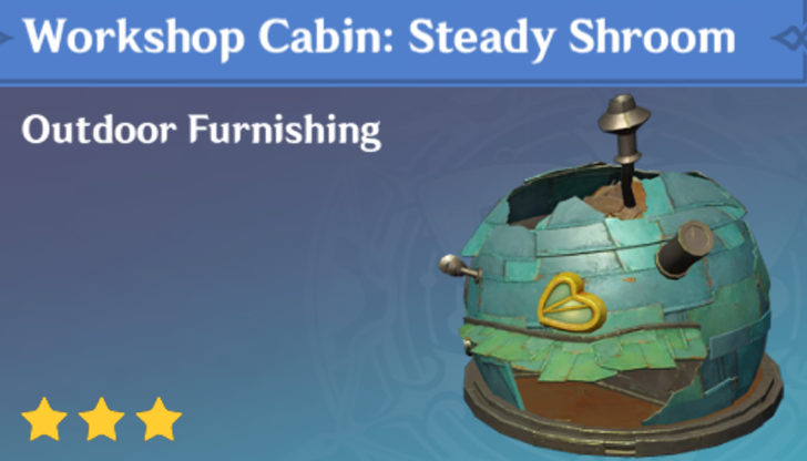 Genshin Impact - How to Get Workshop Cabin - Steady Shroom Furnishing