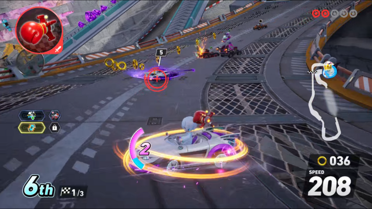 Sonic Racing: CrossWorlds Chaos in the Middle of the Pack