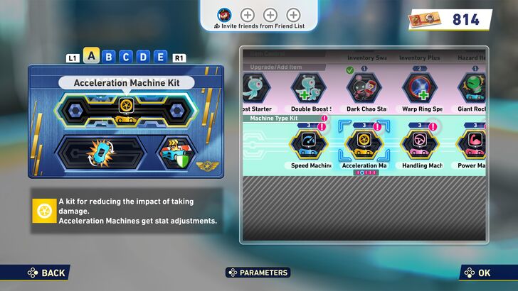 Sonic Racing: CrossWorlds Gadget Panel