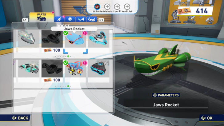 Sonic Racing: CrossWorlds Customizing Vehicle