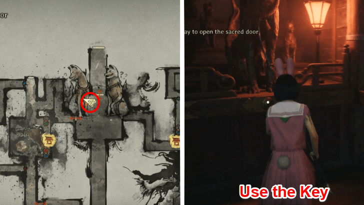 Silent Hill f - How to use The Tri Scale Emblem Key