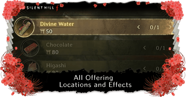 Silent Hill f All Offering Locations and Effects