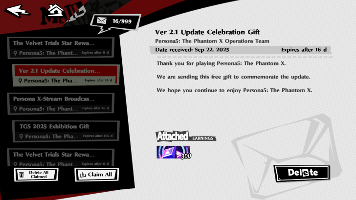 Persona 5X - Update Celebration