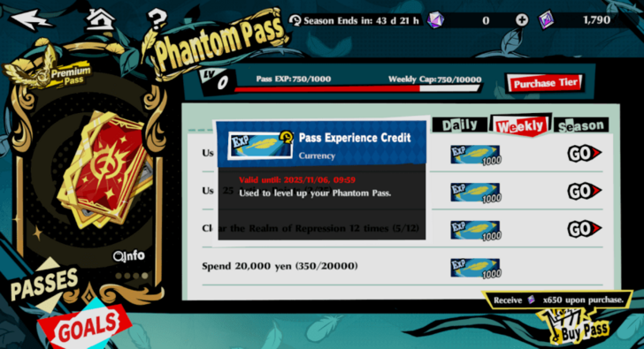 Pass Experience Credit